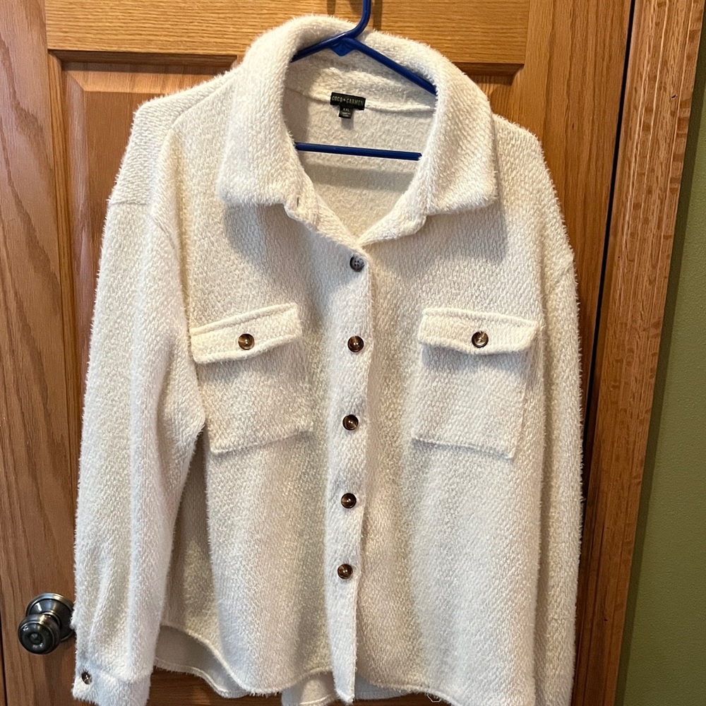Coco + Carmen Cream Button-Up Shirt